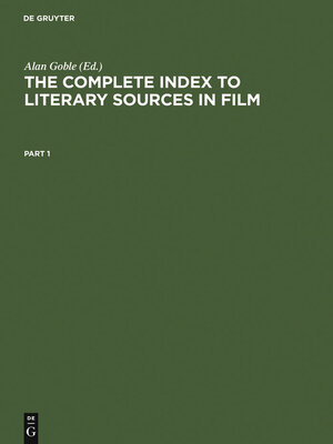 cover image of The Complete Index to Literary Sources in Film